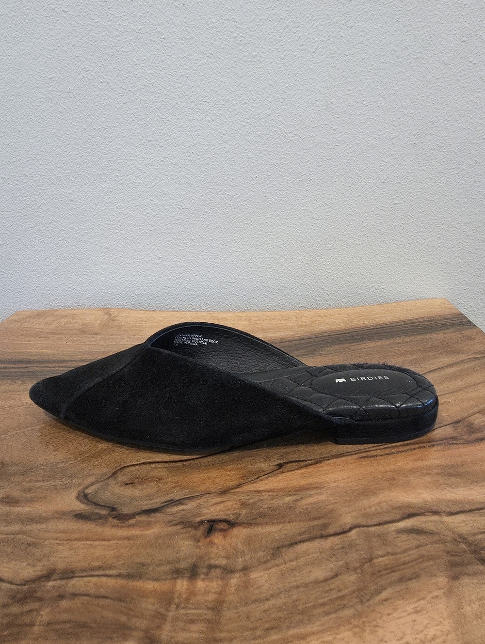 Birdies Swan Black Suede Mules - Picture 8 of 12